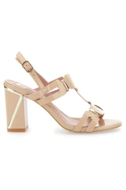 Sandali Beige Con Dettagli Oro Le Havre Paris 231