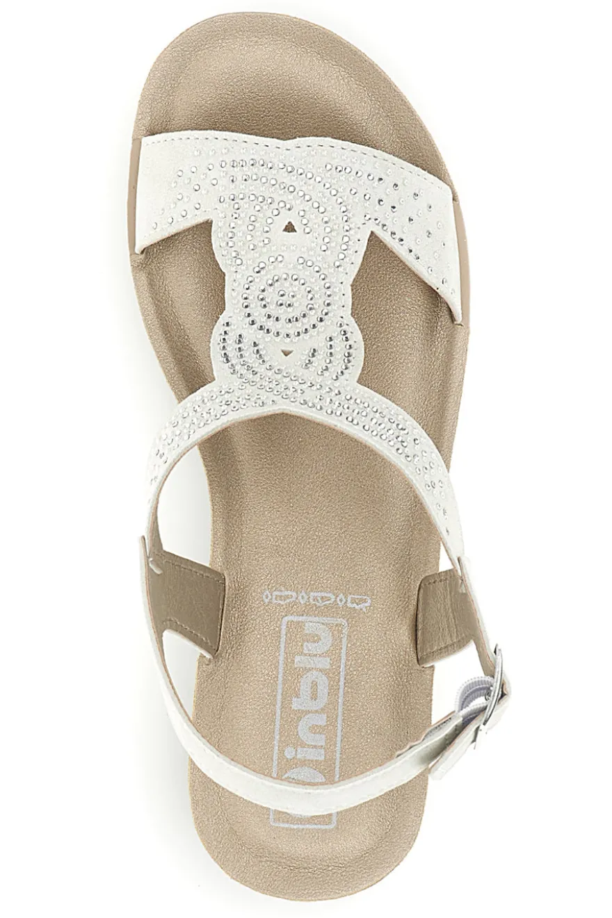 Sandali beige con dettaglio traforato Inblu 49 BV