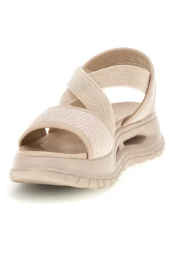Sandali beige con fasce elastiche platform comfort Plocadi 353e001