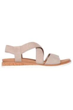 Sandali Beige Con Fascie Elastiche Skechers Desert Kiss Low