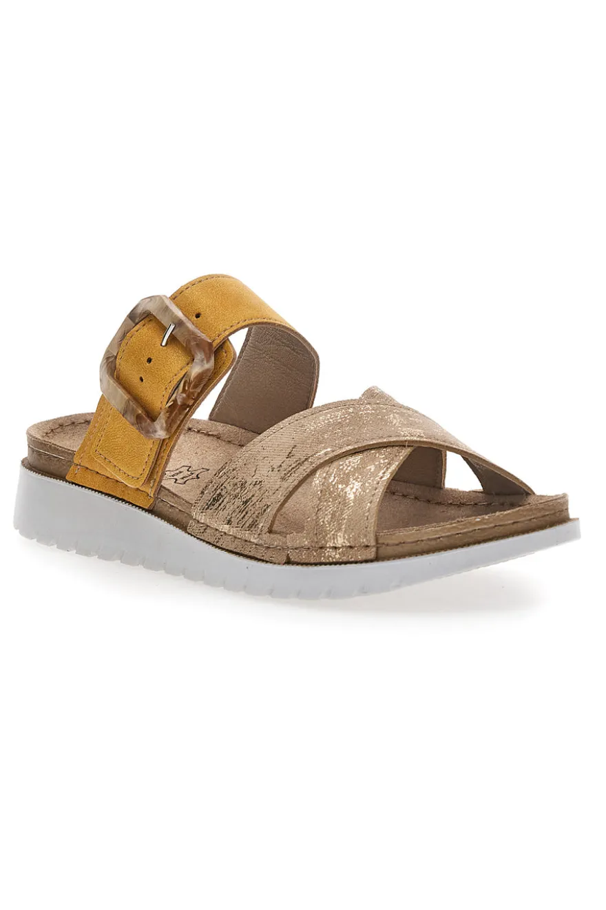 Sandali beige con fibbia comfort Inblu 46 CN