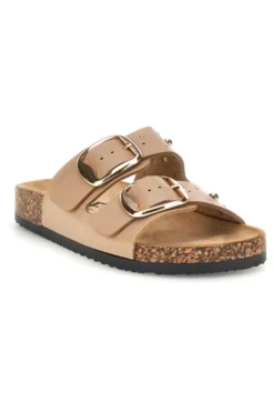 Sandali beige con fibbie e borchie Me & me 15617