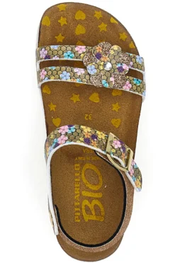 Sandali beige con strass colorati Pittarello Bio 257A007SR