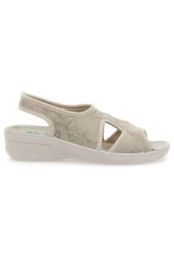Sandali Beige Con Zeppa Bio Up 1321