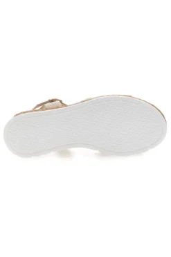 Sandali Beige con Zeppa e Dettaglio Gioiello Mariella Burani 51304