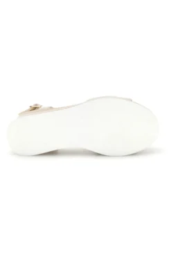 Sandali Beige con zeppa e fibbia decorativa Energy E474
