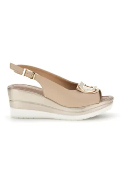 Sandali beige con zeppa Pittarello look MK3908352