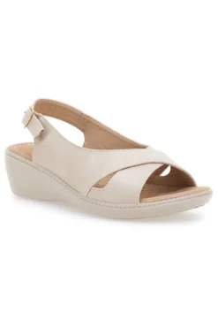 Sandali Beige Slingback Con Platform Mio Tempo MIN9180