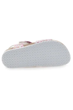 Sandali bianchì con fantasia rosa con fibbie regolabili Pitt Kids 14503