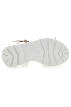 Sandali bianchi con borchie oro e logo gioiello Laura Biagiotti G1728316313