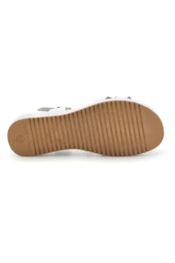 Sandali bianchi con catena decorativa Prima riga P335