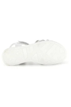 Sandali bianchi con fascia argento e brillanti Grazie girl 14342