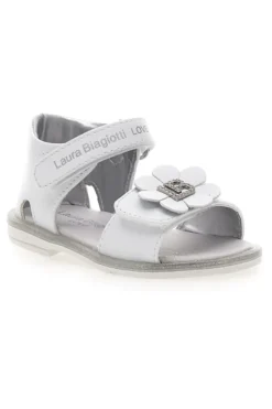 Sandali bianchi con fiocco decorativo e velcro LAURA BIAGIOTTI 96319492