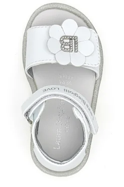 Sandali bianchi con fiocco decorativo e velcro LAURA BIAGIOTTI 96319492