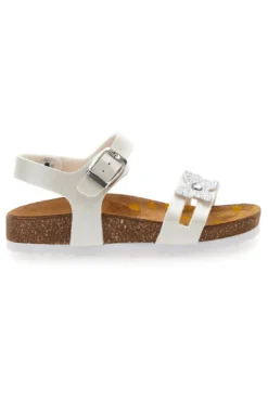 Sandali bianchi con fiore glitter Pittarello Bio 257A010SR