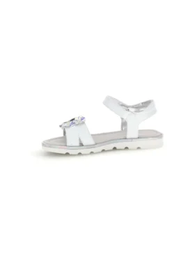 Sandali bianchi con fiori decorativi iridescenti Laura Biagiotti L9882C9702