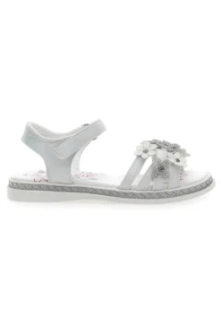 Sandali Bianchi con Fiori Grazie Girl 14339