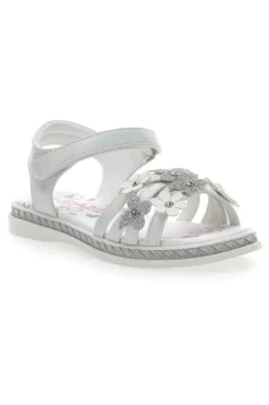 Sandali Bianchi con Fiori Grazie Girl 14339