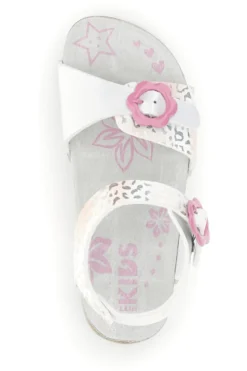 Sandali Bianchi con Stampa Animalier Pitt kids 14610