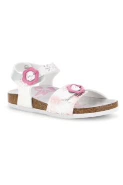 Sandali Bianchi con Stampa Animalier Pitt kids 14610