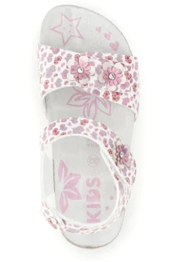 Sandali Bianchi con Stampa Cuori Pitt kids 14609