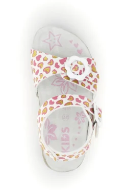 Sandali Bianchi con Stampa Cuori Pitt kids 14611