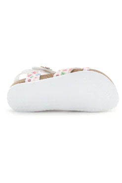 Sandali Bianchi con Stampa Floreale Pitt kids 14407