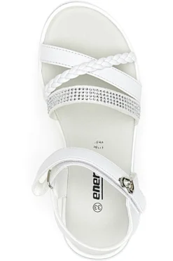 Sandali bianchi con strass e cuore ENERGY E532
