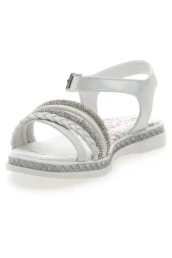 Sandali Bianchi con Strass Grazie Girl 14327