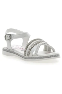 Sandali Bianchi con Strass Grazie Girl 14327