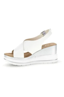 Sandali Bianchi con zeppa e fasce incrociate Energy E423