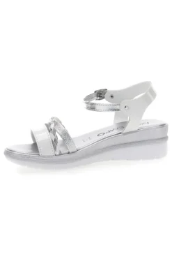 Sandali Bianchi e Argento con Platform Mio Tempo 2495