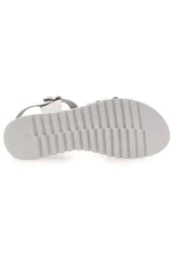 Sandali Bianchi e Argento con Cinturino Plocadi 005