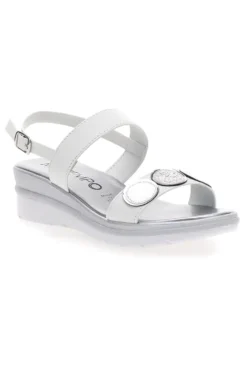 Sandali Bianchi e Argento con Platform Mio Tempo 2482
