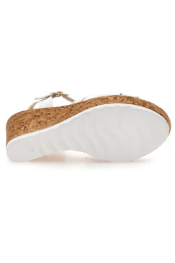 Sandali Bianchi e Oro con Zeppa Alta PITTARELLO LOOK MK24731