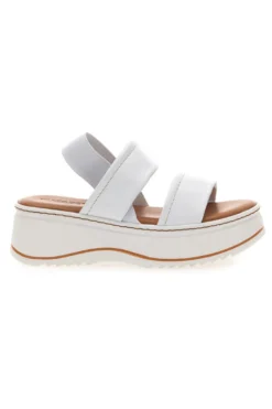 Sandali Bianchi in Pelle con Platform e Elastico Posteriore PITTARELLO 54874