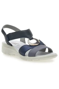Sandali Blu Con Elastici Laterali Made In Italy Imac 7573505417109