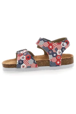Sandali blu con fantasia e strappo PITT KIDS 14514