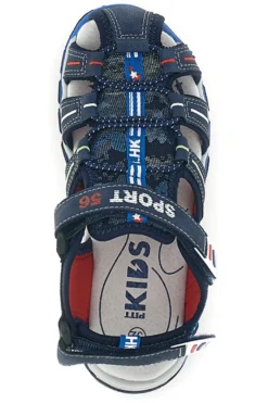 Sandali blu con punta chiusa e chiusura a strappo Pitt kids 15113