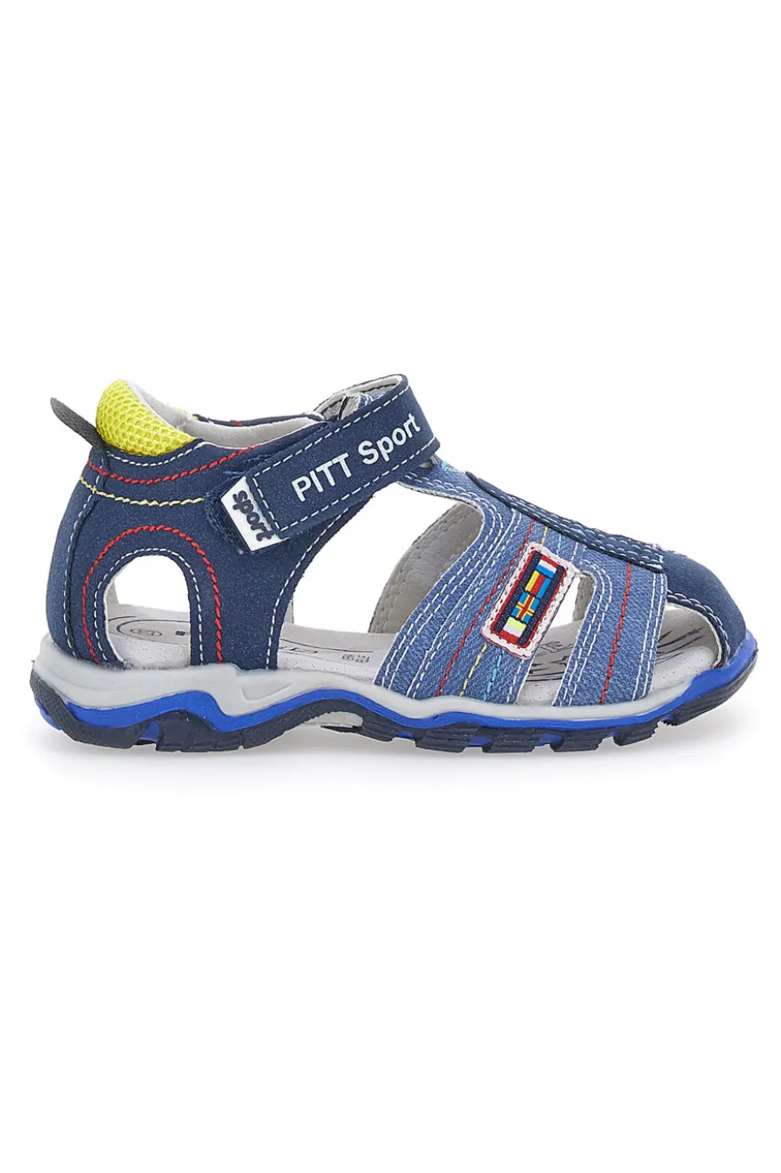 Sandali Blu con Punta Chiusa e Velcro Pitt Kids 14303