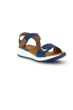 Sandali blu con strappi in velcro suola comfort Plocadi Bza242387a