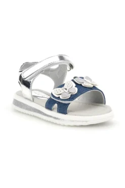 Sandali Blu e Argento con Applicazione Cuore Grazie girl 218593
