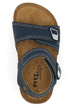 Sandali Blu e bainco con chiusura a strappo PITT KIDS 14128