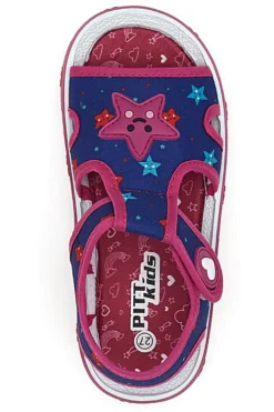 Sandali blu e fuxia in tessuto Pitt Kids PK2871B
