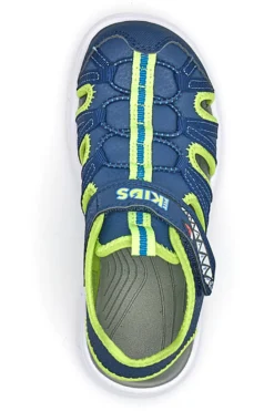 Sandali blu e verdi con strappo Pitt kids K25506
