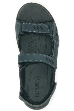 Sandali blu in vera pelle con chiusura a strappo Fly dynamic FD11
