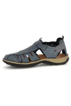 Sandali blu in vera pelle traforata Pittarello eco 2613004
