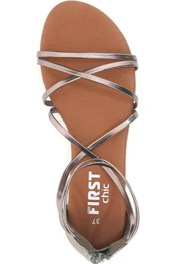 Sandali Bronzo Con Suola Flat The First Chic 1211