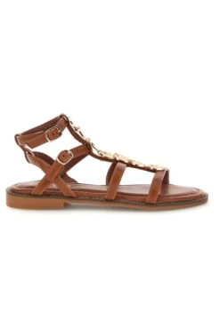 Sandali camel con applicazioni gioiello Cafè cost RH25