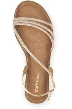 Sandali champagne con cinturino Cafè cost RH7